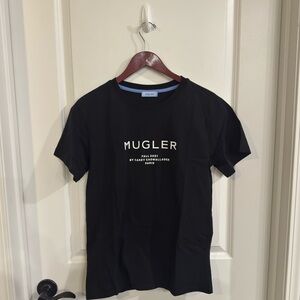 Mugler Logo Fall 2021 Black Short Sleeve T Shirt